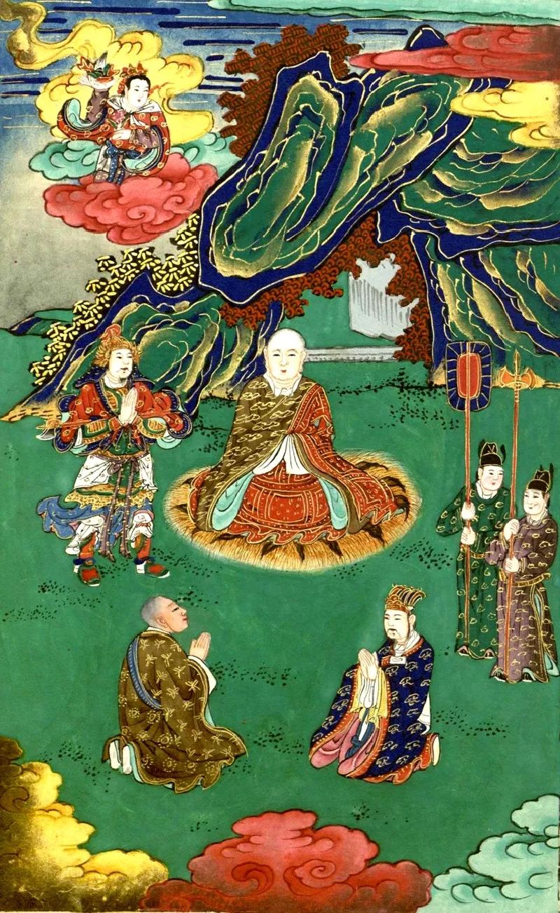原文释义《阿育王传》上说:当时尊者迦叶把佛教经法结集完毕后,又把最
