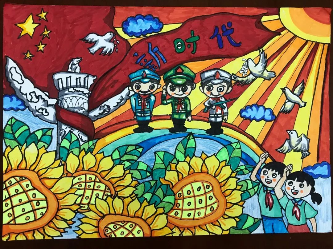 喜报丨我校俩学生美术作品荣获"广东省青少年书画摄影大赛" 一等奖!_