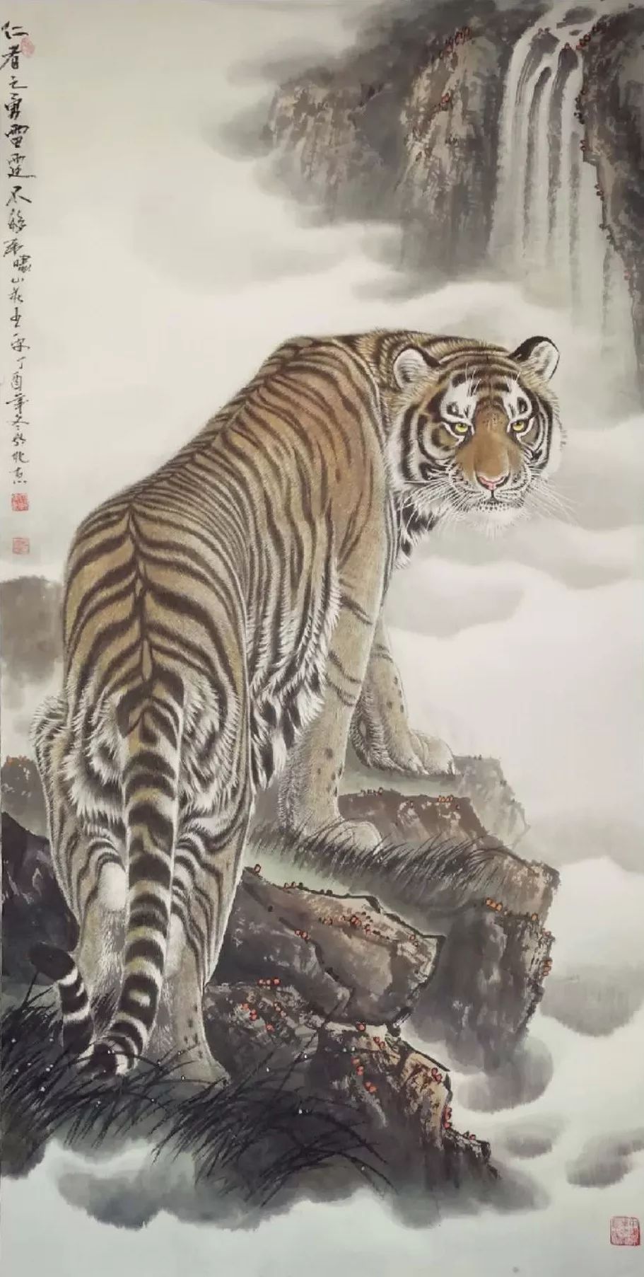 智者之勇138x69cm天行健96x96cm虎啸山林138x69cm正气乾坤138x69cm威
