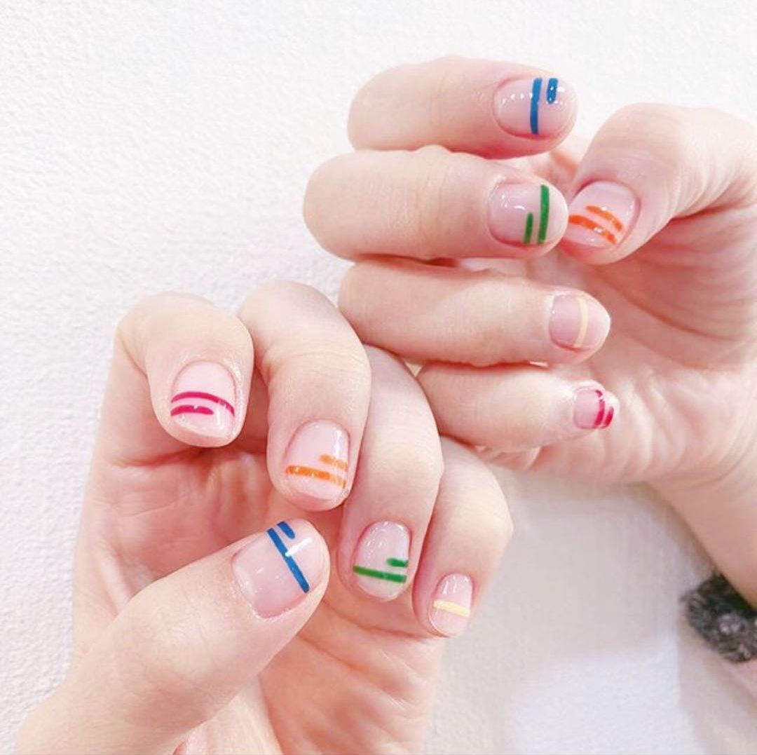 治愈系彩虹美甲少女心爆棚