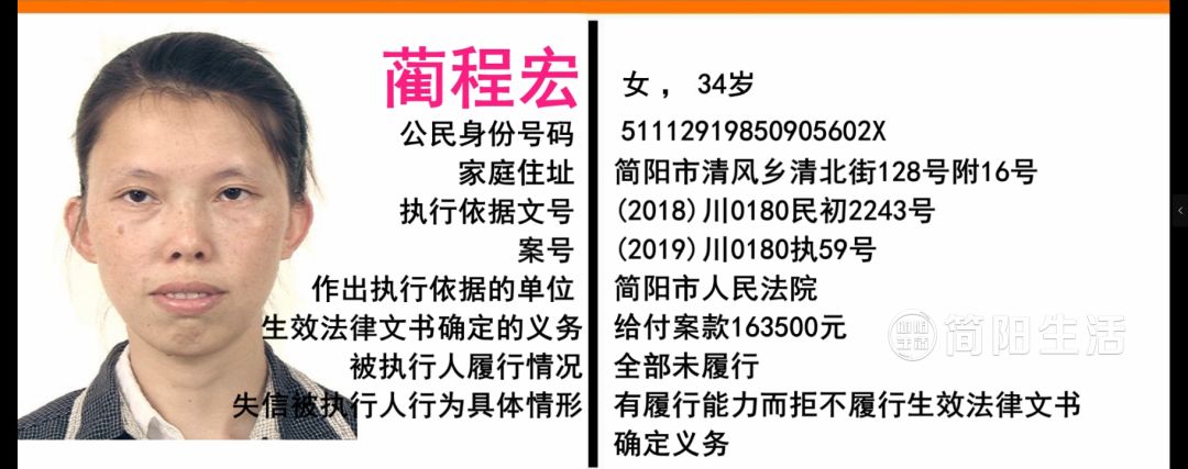 重磅簡陽又曝光一批失信人員名單有你認識的嗎