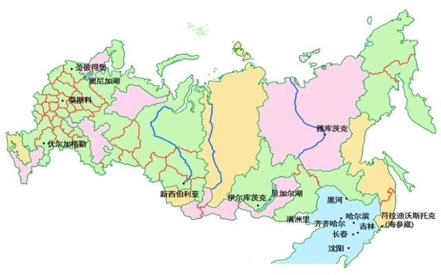 俄罗斯版图 行政区划图片