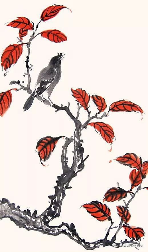 国画教程深入浅出的学习写意八哥的画法
