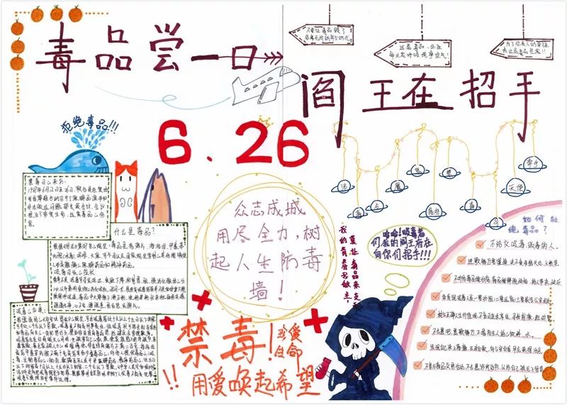 626国际禁毒日新雅街禁毒手抄报大赛作品出来啦快来pick上你心仪的
