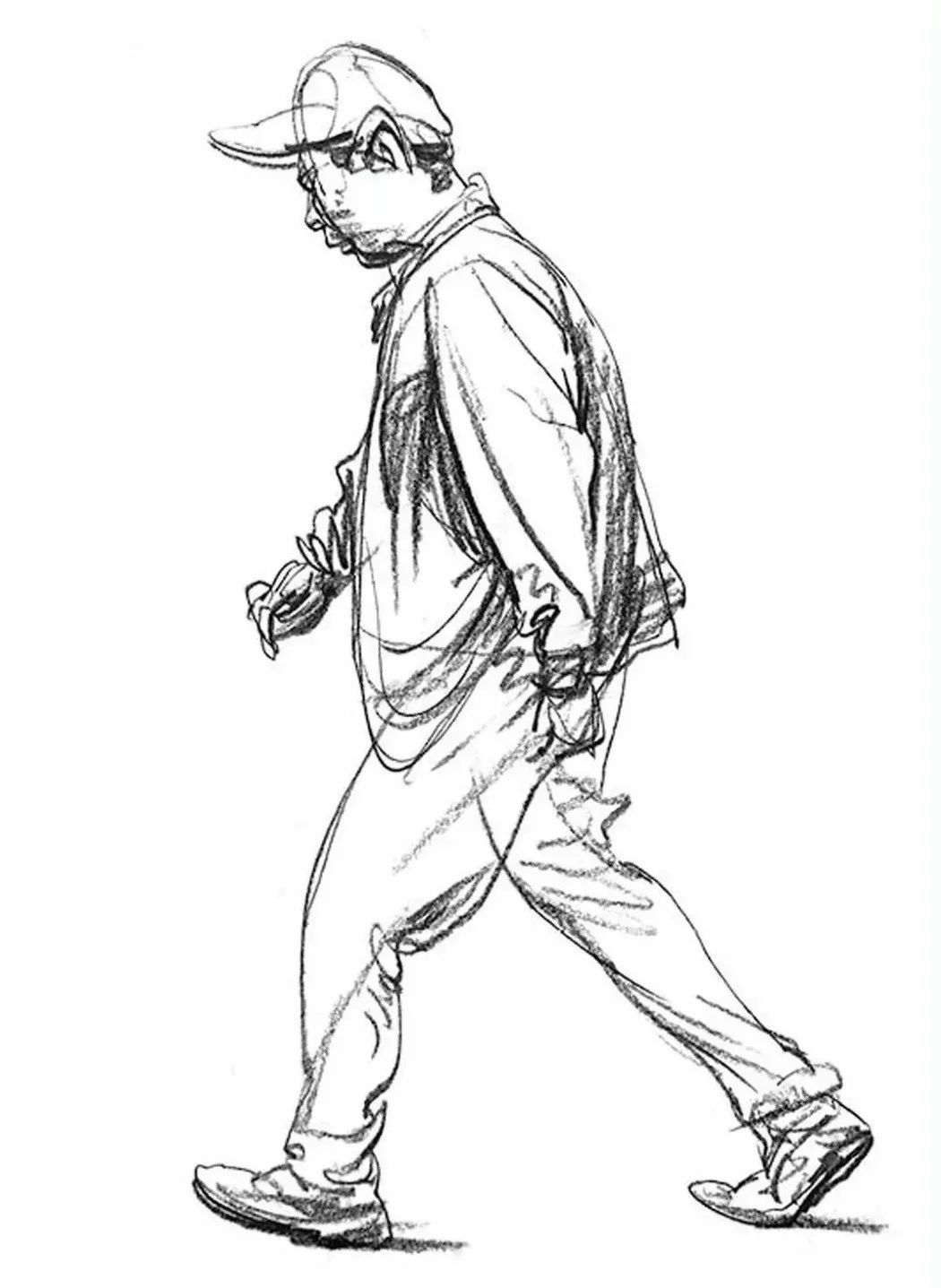 速写想要入门,首先你要练好轮廓线……_线条