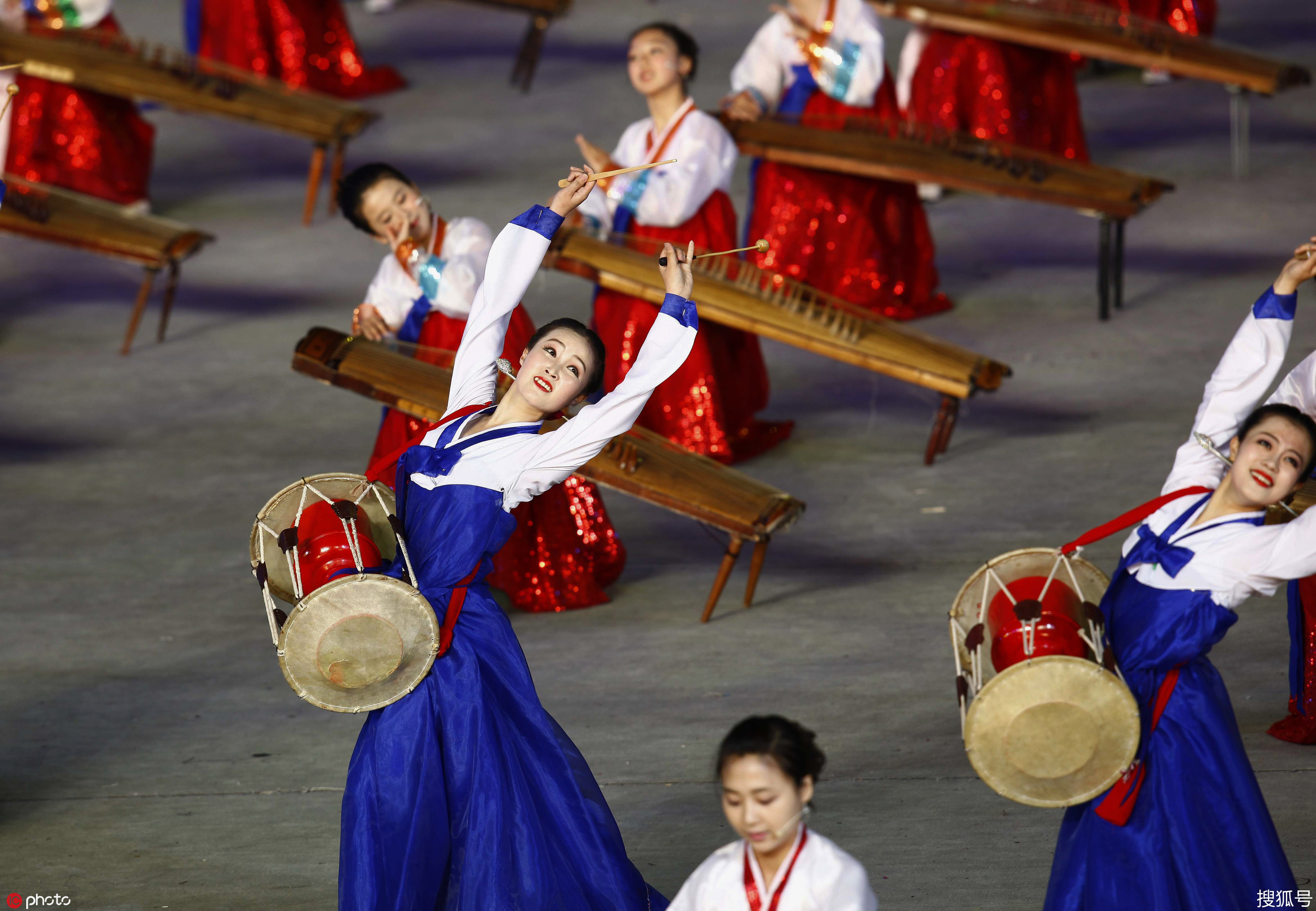 1/ 12 当地时间2015年8月31日,俄罗斯莫斯科,朝鲜人民军国家功勋合唱