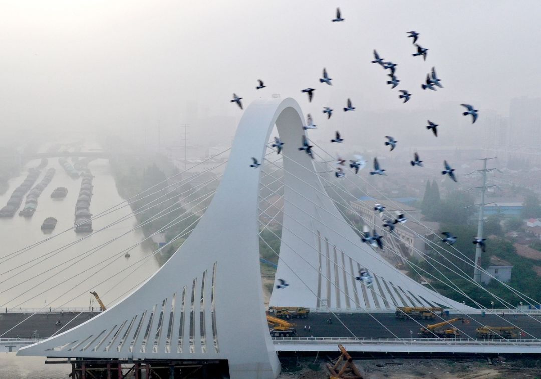 在新的淮安运河大桥即将建成通车之际,今起推出"一桥飞架 明珠耀淮"