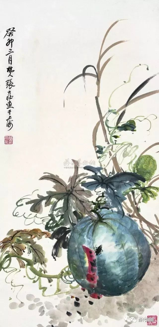 天太热了名家画西瓜为您解解暑