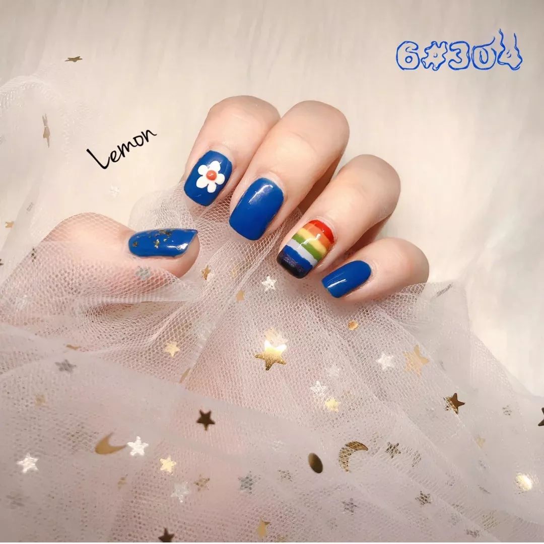 治愈系彩虹美甲, 少女心爆棚!