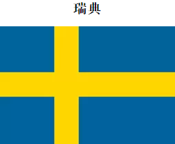 瑞典国旗为蓝色,黄色十字略向左侧含义就是从天而降的十字旗无论是