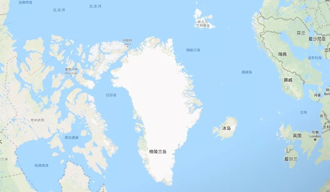 的地区都在北极圈内全岛冰雪覆盖率约 81%被称为世界第一大岛格陵兰岛