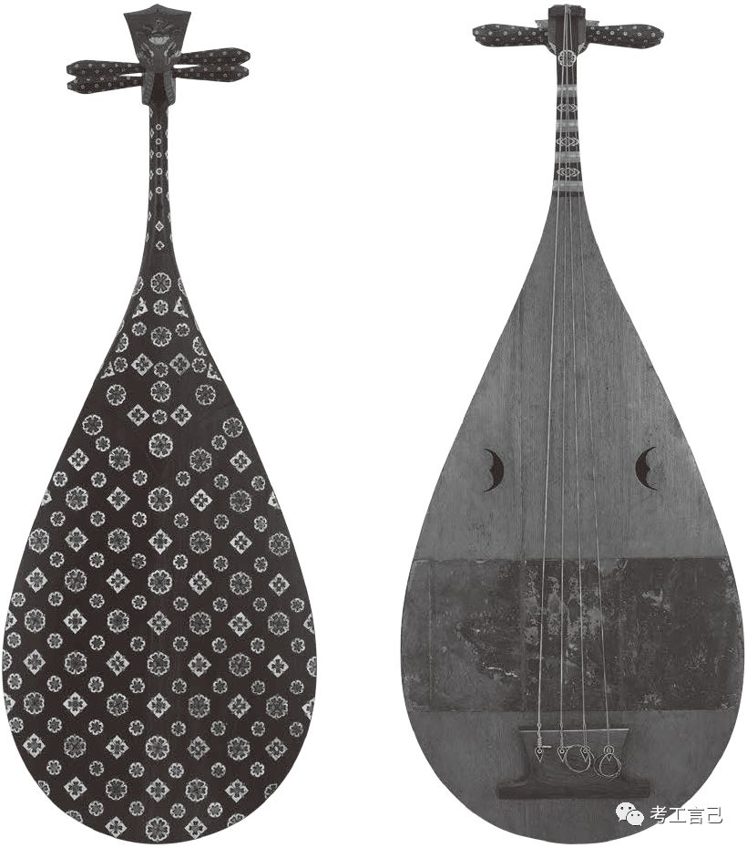 唐紫檀木画槽琵琶,宫内厅正仓院藏,第六十七回正仓院展展出