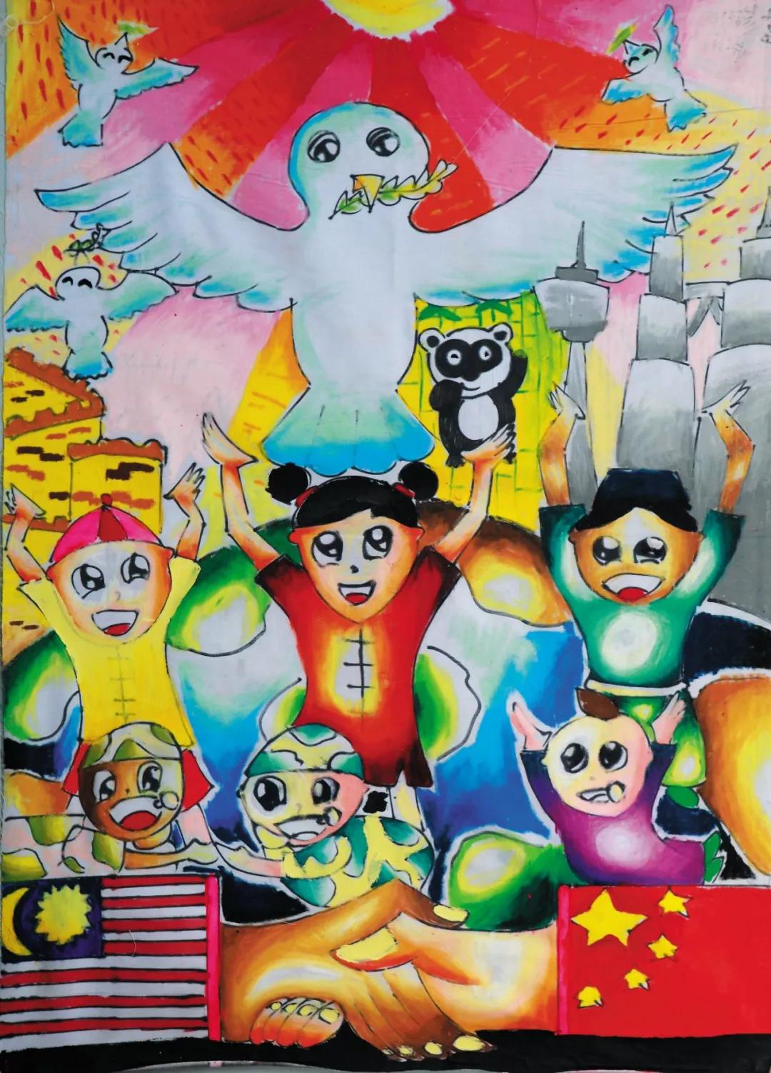 和平的旗帜绘画征集之部分获奖作品展示