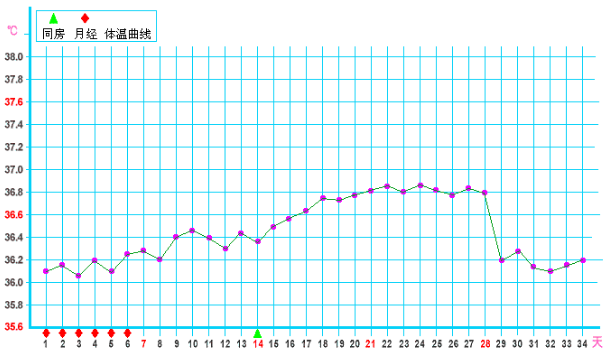 正常体温24小时曲线图片