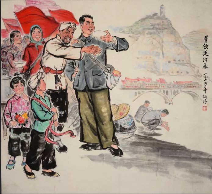 这幅画的名字就叫做《中国人民站起来了》,作者马泉.