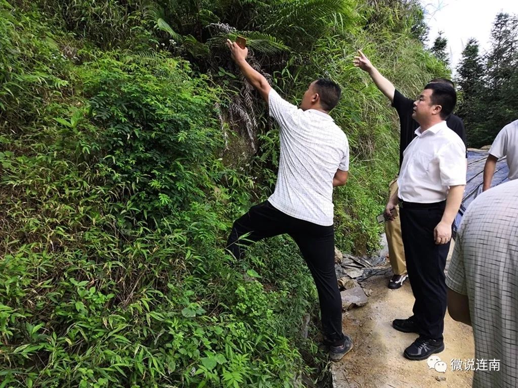 近日,连南县委副书记,县长唐金文到大坪镇检查指导大掌村代间地质灾害