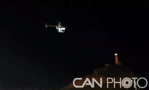 夜空中最亮的星 av500无人直升机夜航东方