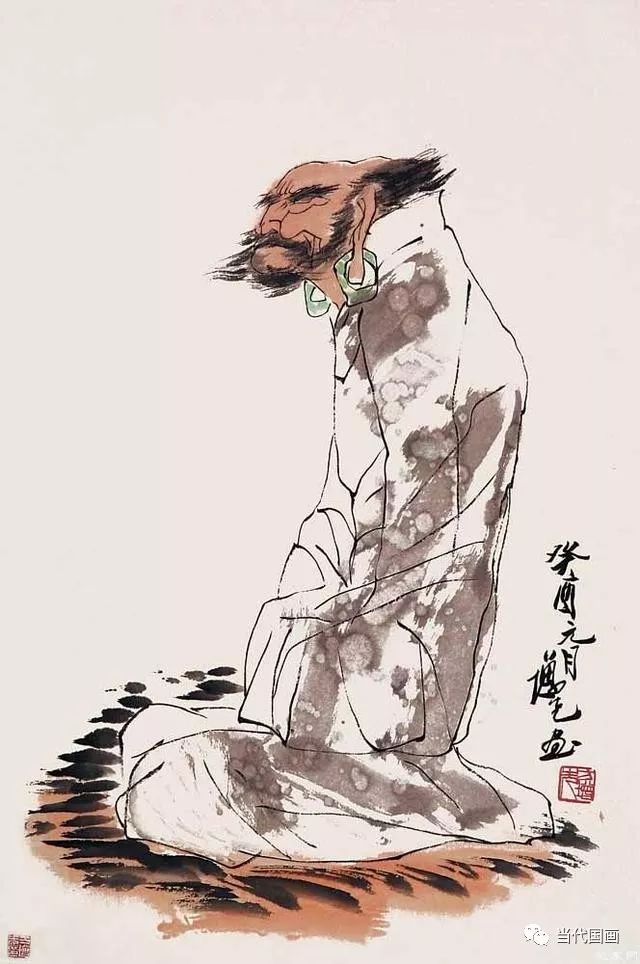 方增先中国画人物作品欣赏