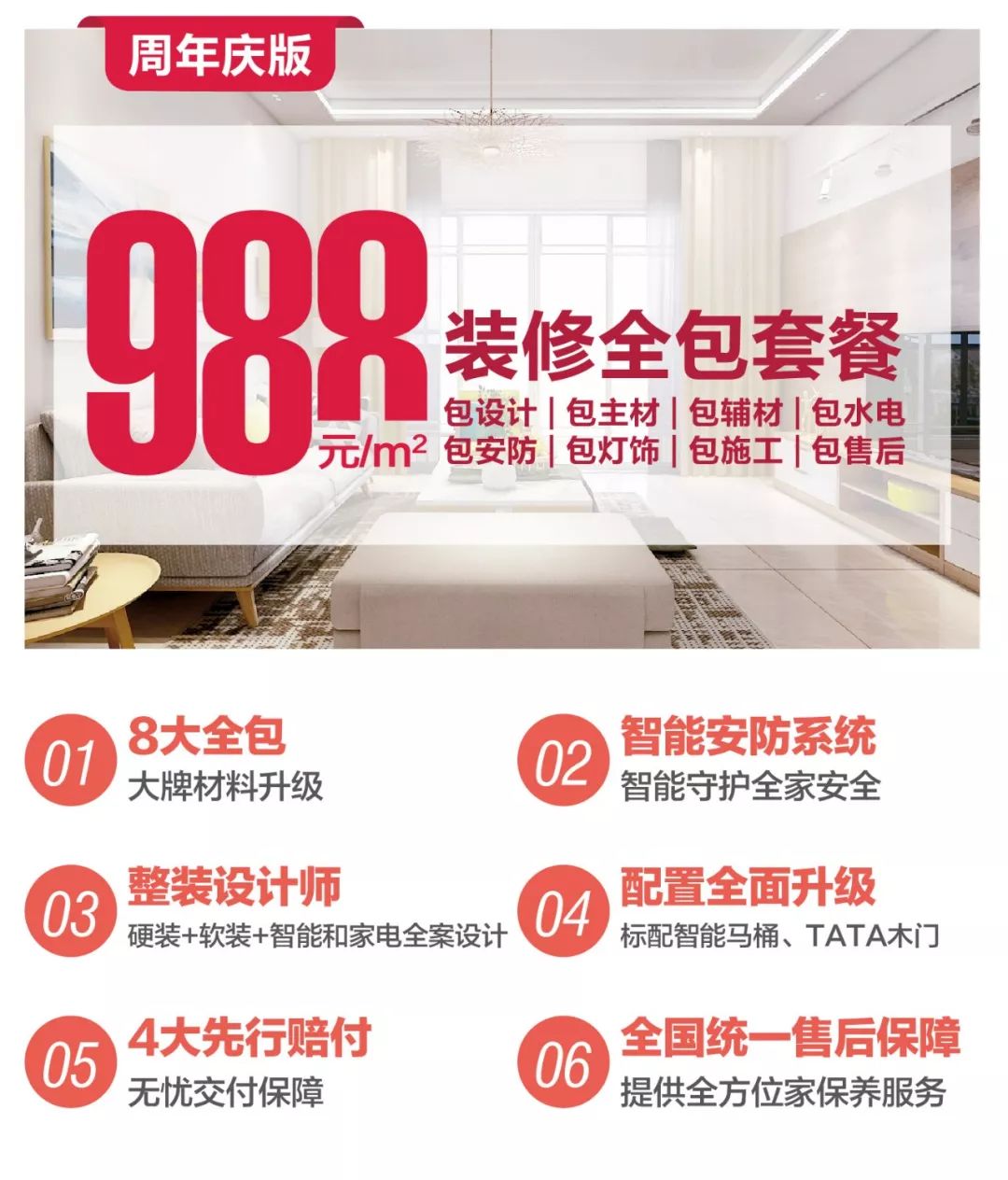 没想到说,他只是签了靓家居周年庆版的988元/㎡装修全包套餐
