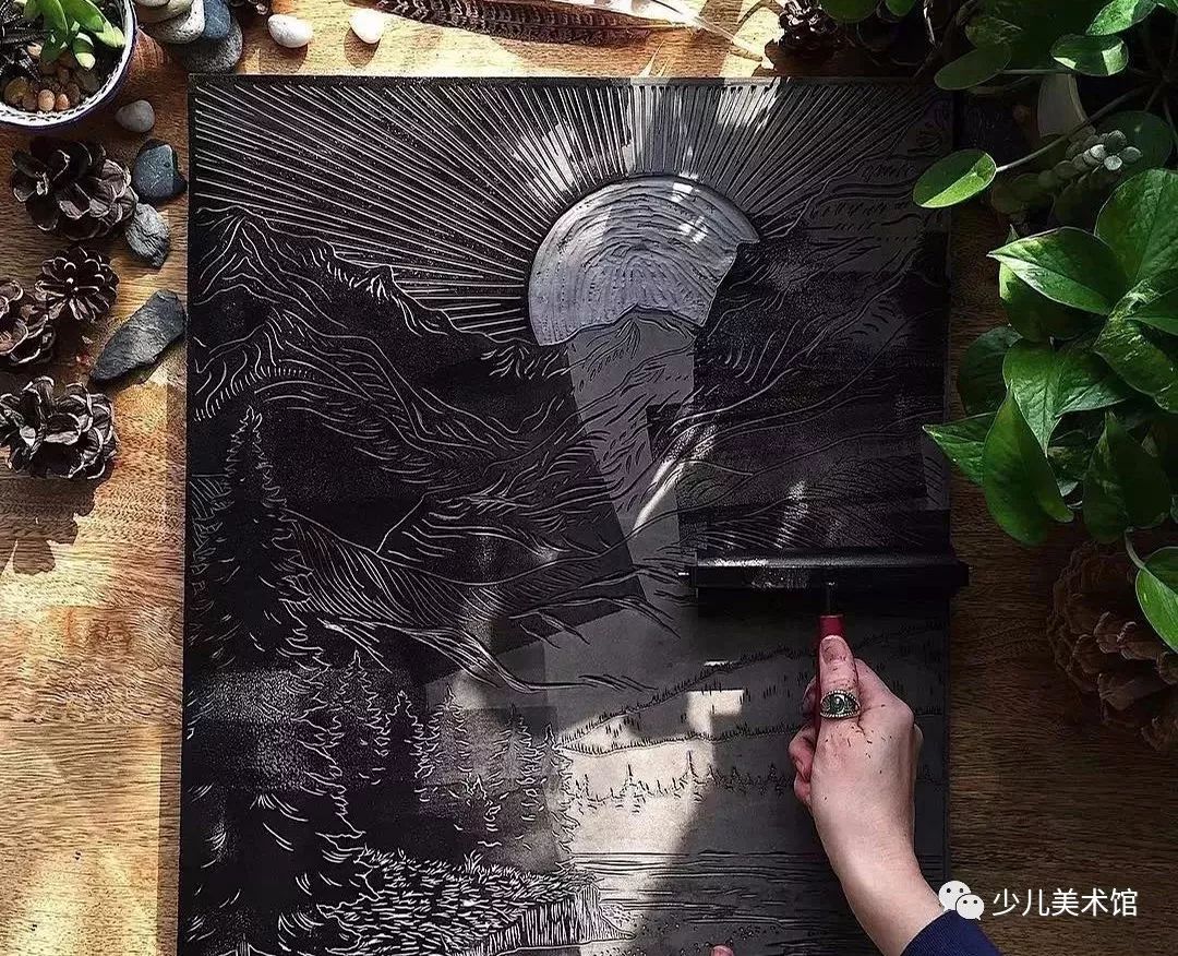 版画| 制作虽然麻烦,效果出来的那一刻,值了!_雕刻