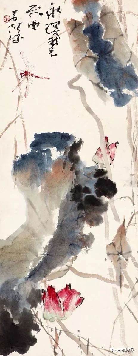 在岭南画派杨善深看来,荷花之美,在荷花快要败尽荷叶刚枯之时,荷塘