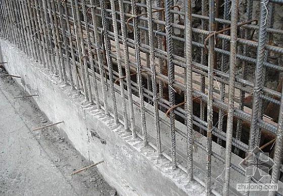 15,外墙施工缝处凿毛14,模板钢管架搭设13,地下室放线,柱头混凝土凿毛