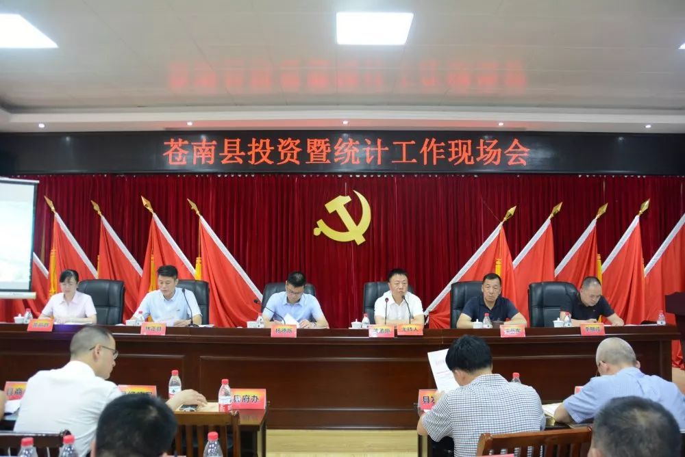苍南县人民政府在县城市建设中心召开苍南县投资暨全县统计工作现场