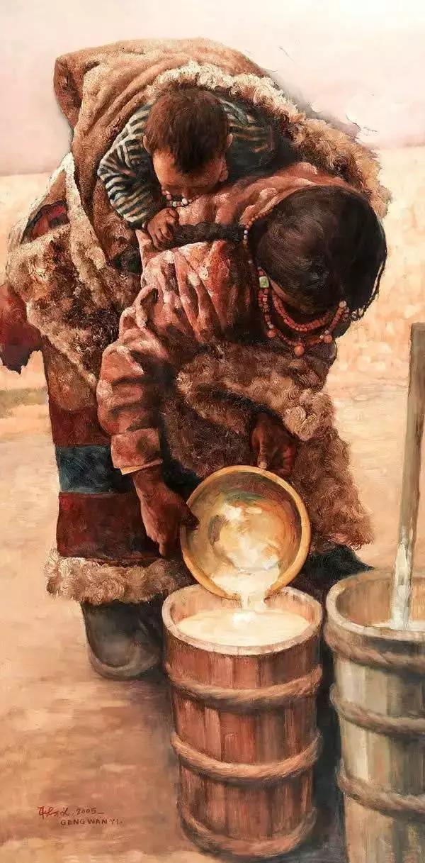 油画中的慈母手中线咋还不来菜都凉了