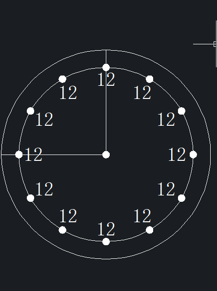 原创cad实操教程请问这是反方向的挂钟吗