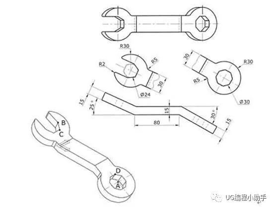 25张ug绘图快速入门练习图纸,有空拿去练习!