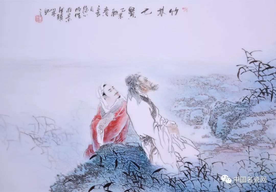 徐小明粉彩瓷板《竹林七贤》(局部)如果你嫁给一个爱上瓷器的男人那你
