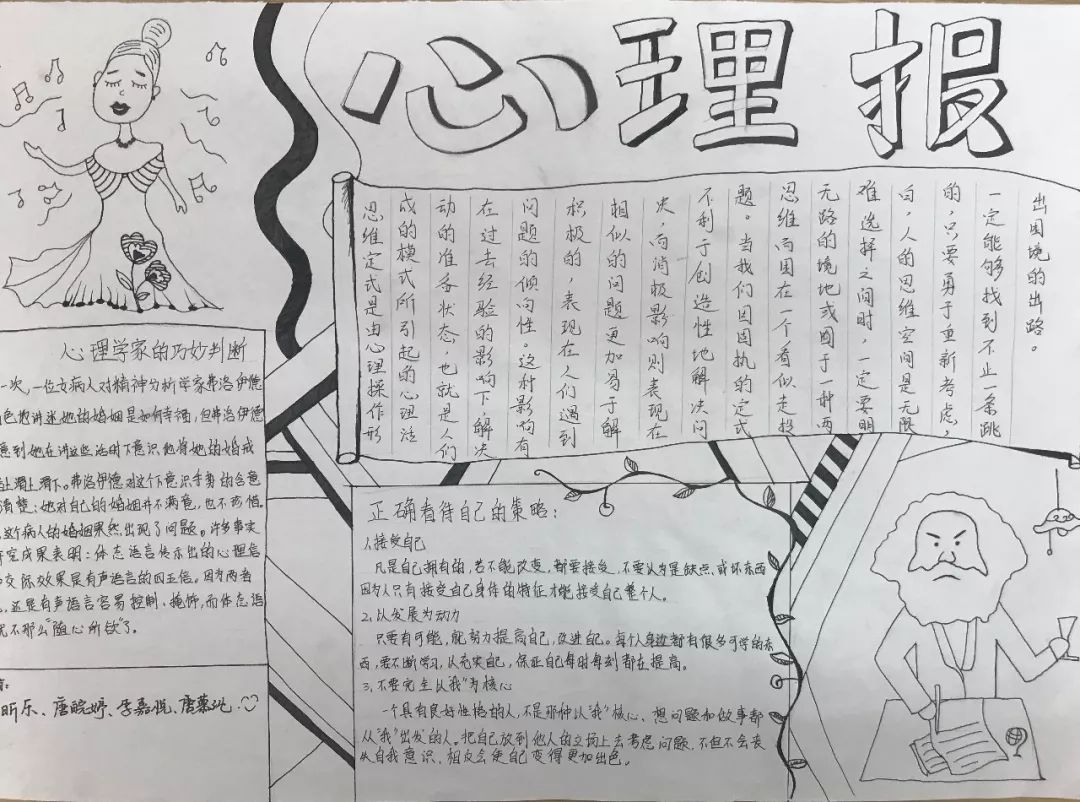 精心构思巧妙设计普及知识启迪心灵淮南二中心理健康知识手抄报优秀