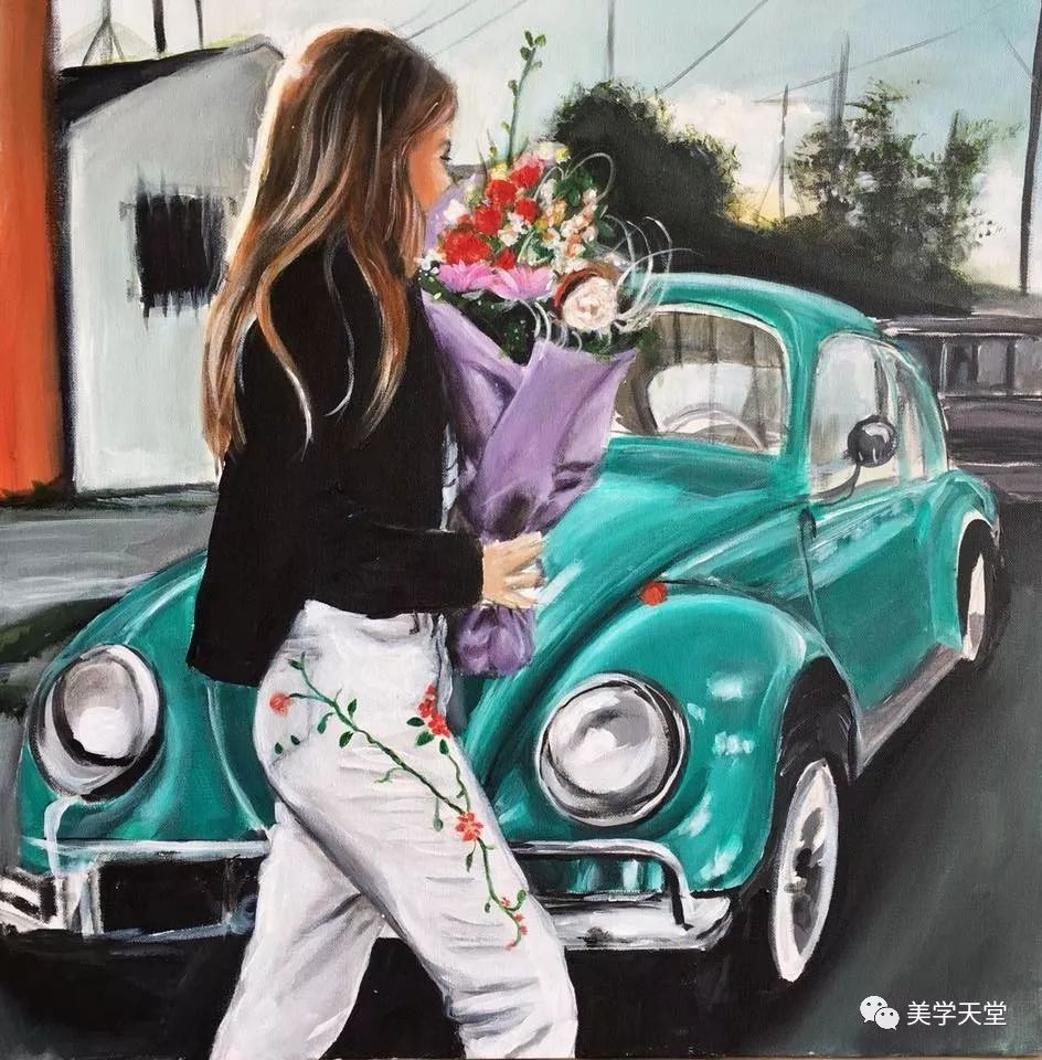 美国现代油画:摩登女郎