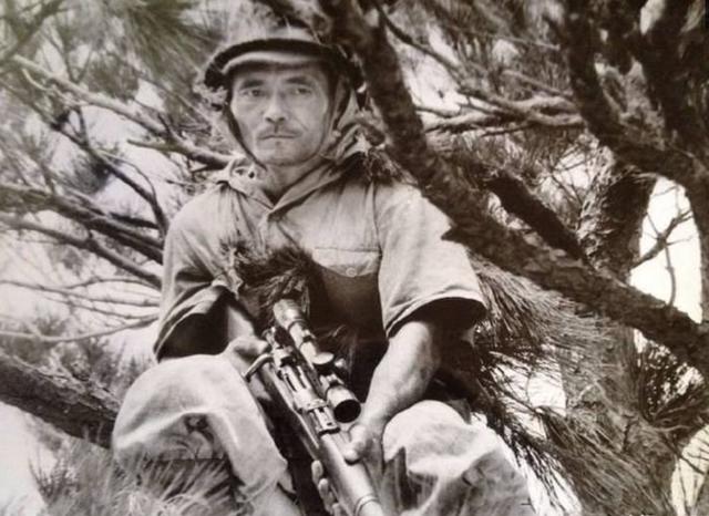 原创日军狙击手把自己绑树上丝毫不留退路美军用喷火器直接烧成炭