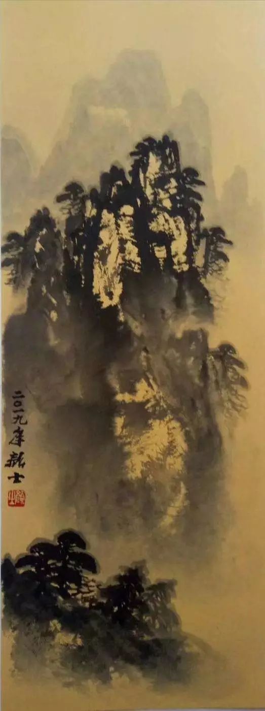 颜士水墨山水画如临仙境