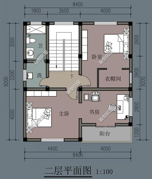 7套帶堂屋農村戶型,現代中式歐式啥風格都有,第4套佔地僅80平_設計