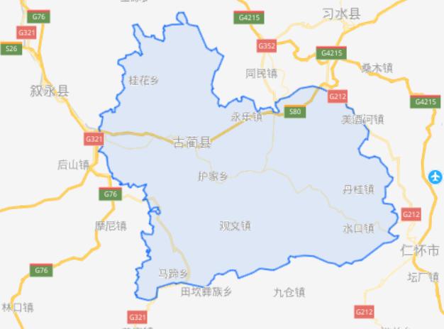 古蔺县各乡镇地图图片