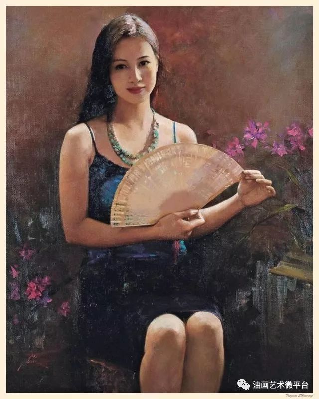 中国油画家笔下的气质美女