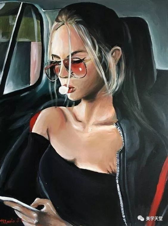 美国现代油画:摩登女郎