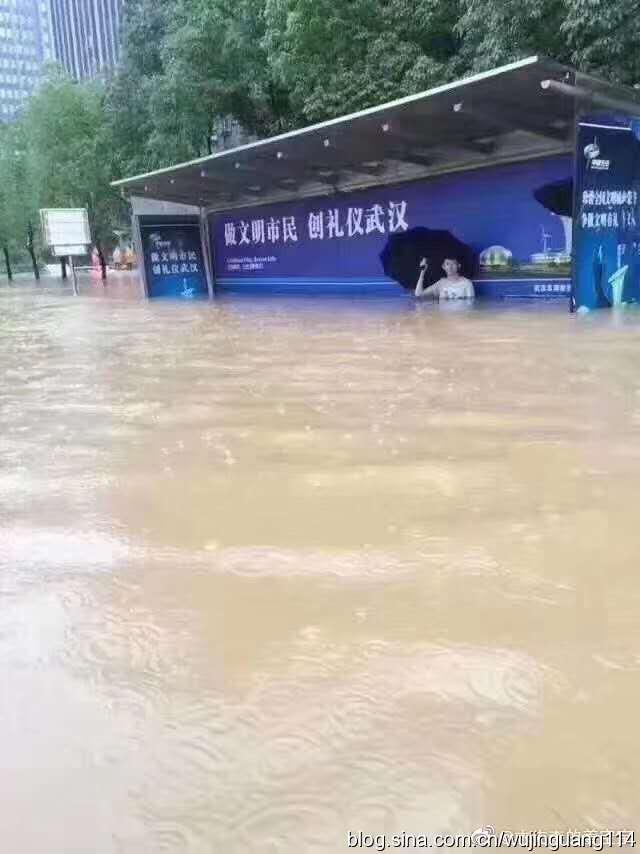 武汉大雨后成了泽国(图)