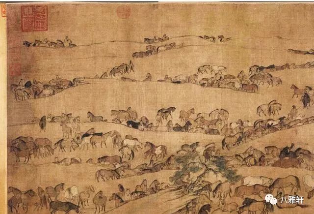八雅轩丨【艺术经典】“宋画第一人”李公麟《五马图》高清全图欣赏-搜狐大视野-搜狐新闻