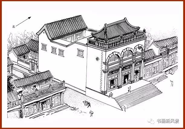 手绘老北京四合院30幅