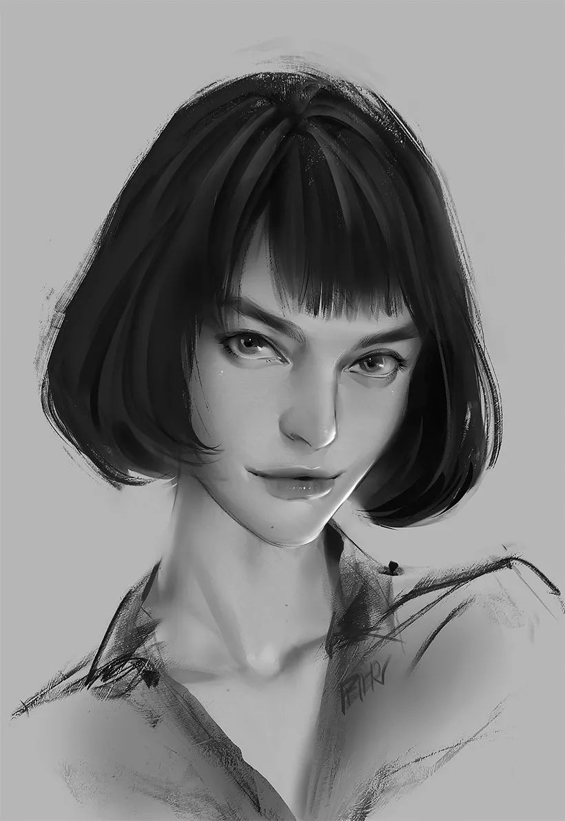 简洁干练超美的板绘作品