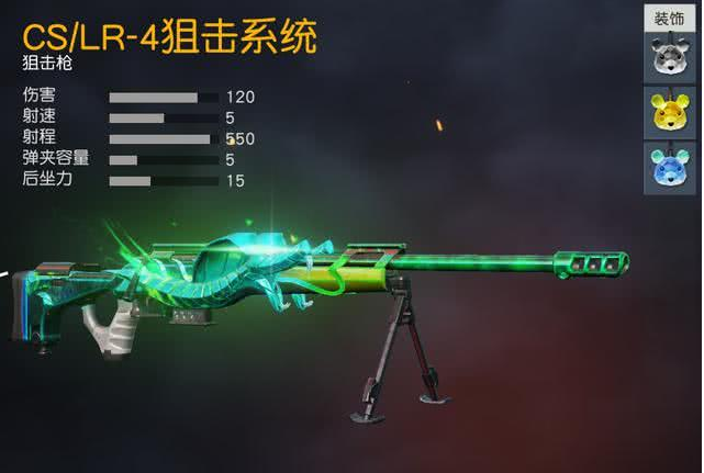 就是cs/lr-4狙击系统,它也是荒野行动中唯一一款可以与awm狙击步枪