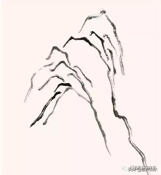 写意山水入门石路坡山脉的画法