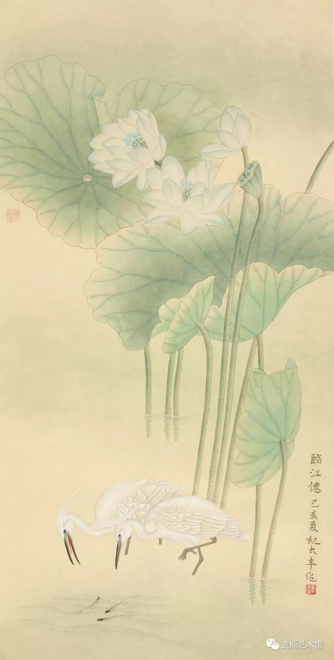 展览6月23日去更斯艺术馆看画说莲语2019画荷名家作品联展