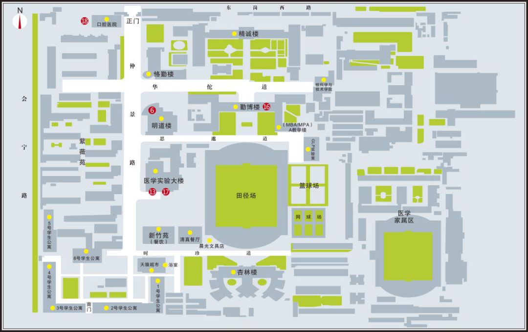 兰州大学城关校区西区活动地点校园导视图助您一臂之力!