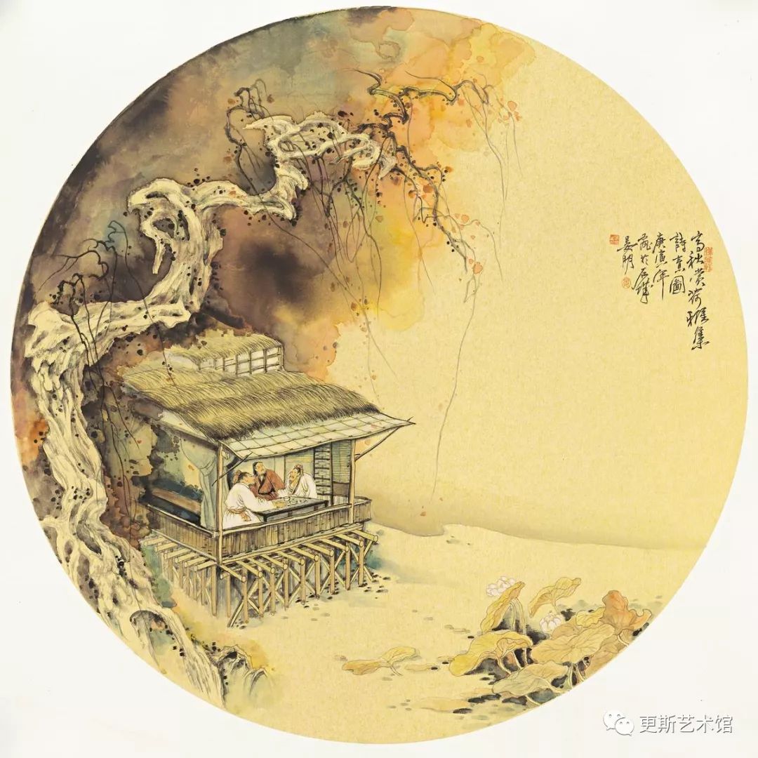 《共白头》30x60cm成 军《秋水》200x240cm杨 萍《寒秋图》68x68cm何