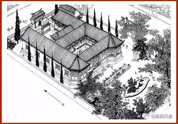 手绘老北京四合院30幅