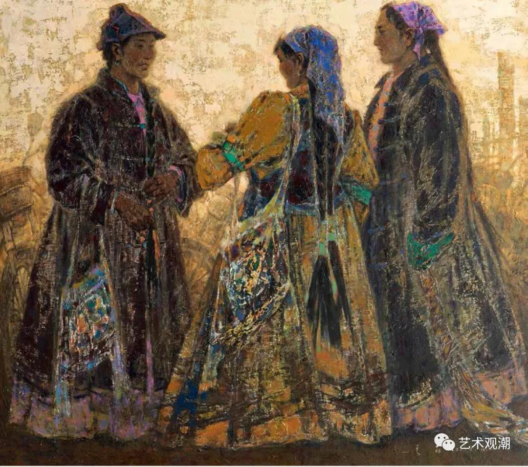 易晶(内蒙古)《相聚草原》油画 / 160×180cm孟显波(内蒙古)《吉祥